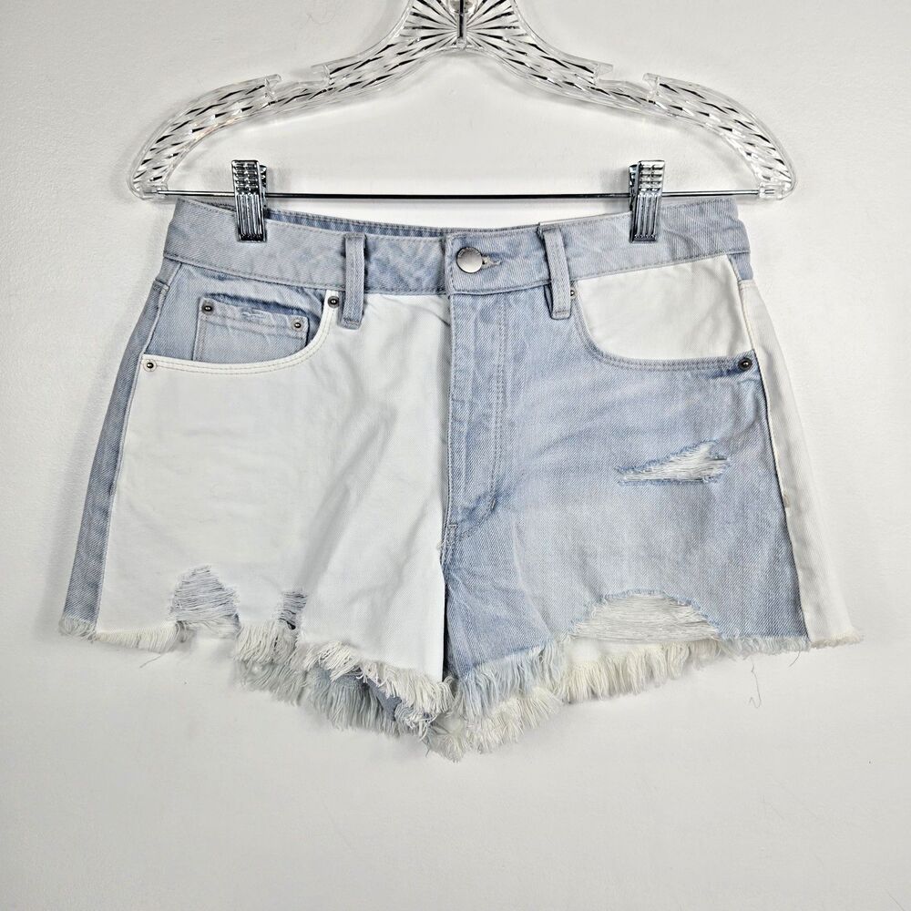 Blue Revival Women's Size 26 Blue White Cut Off Shorts NWT